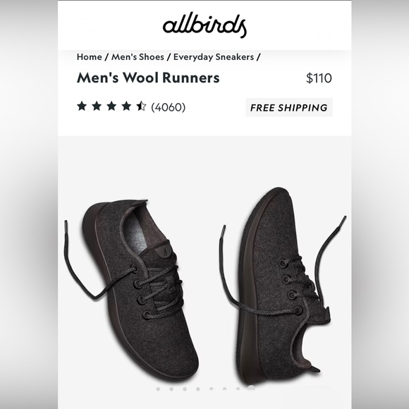allbirds Men’s Wool Runners NWOT sneakers - Picture 6 of 16